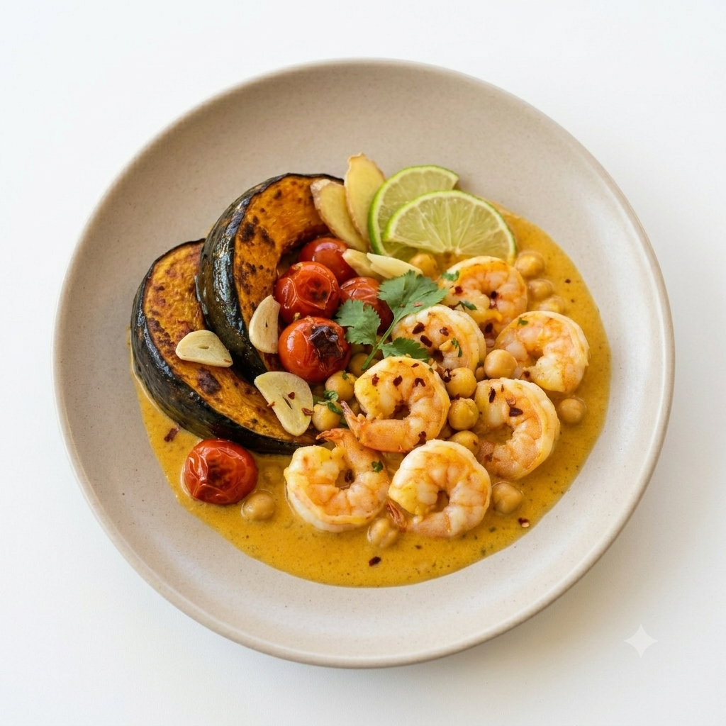 Saffron Coconut Prawns