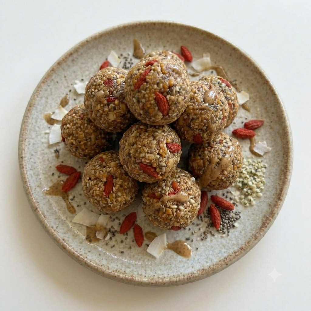Toasted Peanut, sesame and Goji & Protein Ball